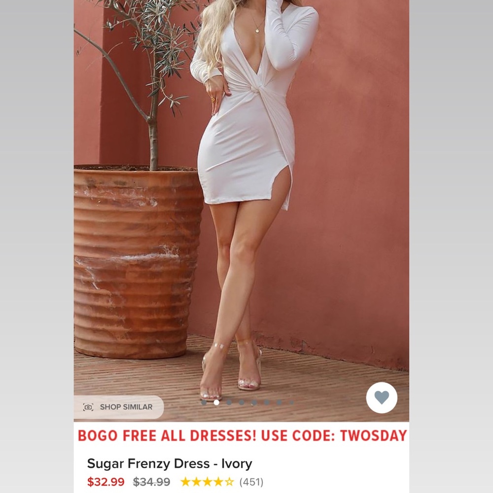 Brand new Fashion Nova white dress.